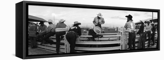 Cowboys at Rodeo, Pecos, Texas, USA-null-Framed Stretched Canvas