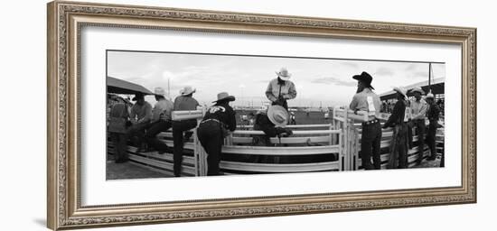 Cowboys at Rodeo, Pecos, Texas, USA-null-Framed Photographic Print