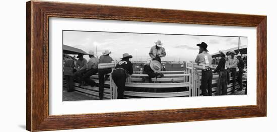 Cowboys at Rodeo, Pecos, Texas, USA-null-Framed Photographic Print