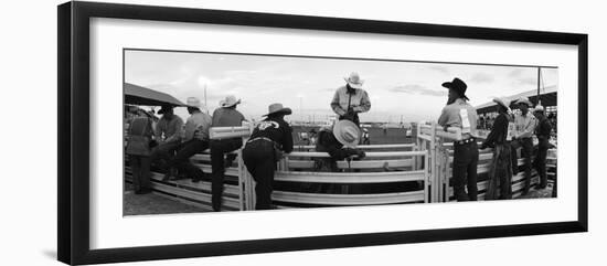 Cowboys at Rodeo, Pecos, Texas, USA-null-Framed Photographic Print