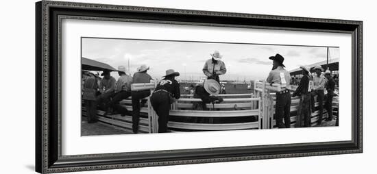 Cowboys at Rodeo, Pecos, Texas, USA-null-Framed Photographic Print