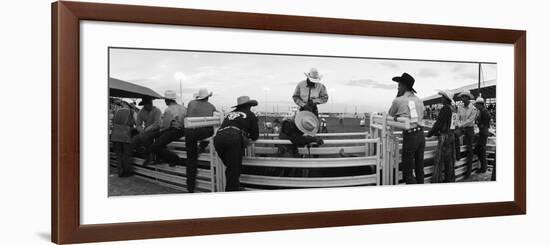 Cowboys at Rodeo, Pecos, Texas, USA-null-Framed Photographic Print