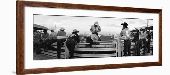 Cowboys at Rodeo, Pecos, Texas, USA-null-Framed Photographic Print