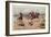 Cowboys chasing a prairie wolf-Charles Marion Russell-Framed Giclee Print