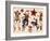 Cowboys & Cowgirls, Authentic Rodeo Tatooo Flash by Norman Collins, aka, Sailor Jerry-Piddix-Framed Art Print