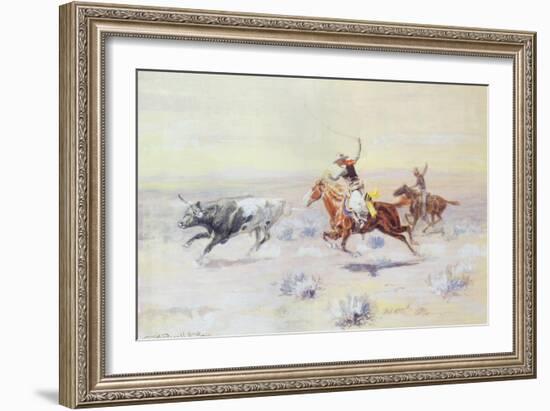 Cowboys from the Bar Triangle, 1904-Charles Marion Russell-Framed Giclee Print