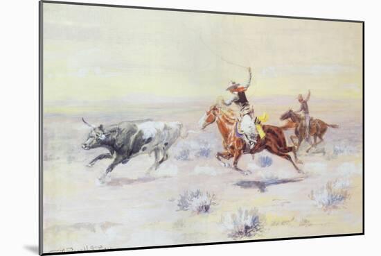 Cowboys from the Bar Triangle, 1904-Charles Marion Russell-Mounted Giclee Print