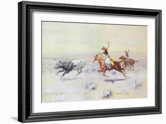 Cowboys from the Bar Triangle, 1904-Charles Marion Russell-Framed Giclee Print