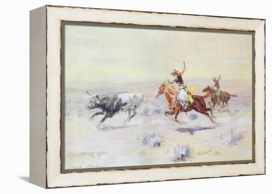 Cowboys from the Bar Triangle, 1904-Charles Marion Russell-Framed Premier Image Canvas