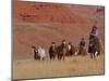 Cowboys Herding Horses in the Big Horn Mountains, Shell, Wyoming, USA-Joe Restuccia III-Mounted Photographic Print