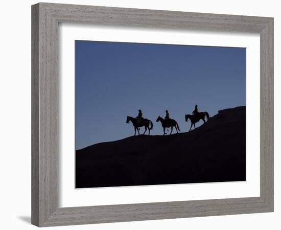 Cowboys in Silhouette-Terry Eggers-Framed Photographic Print