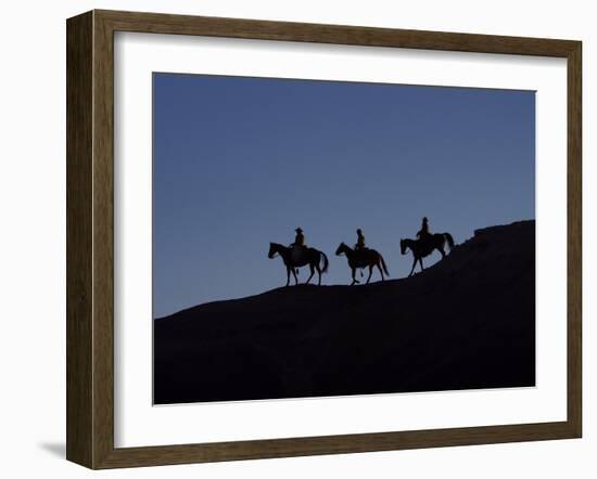 Cowboys in Silhouette-Terry Eggers-Framed Photographic Print