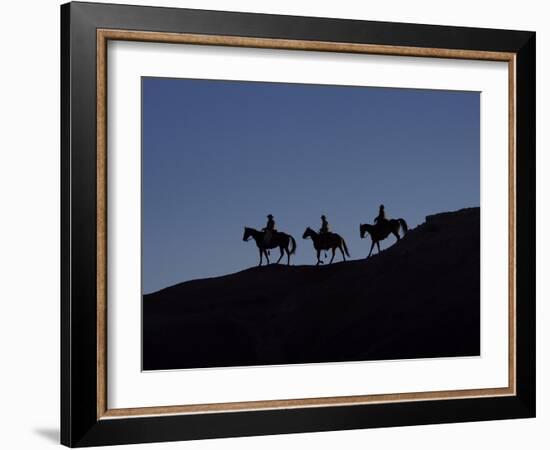 Cowboys in Silhouette-Terry Eggers-Framed Photographic Print