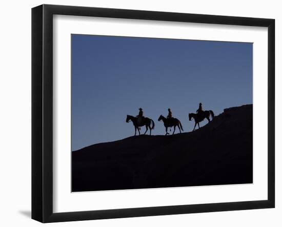 Cowboys in Silhouette-Terry Eggers-Framed Photographic Print