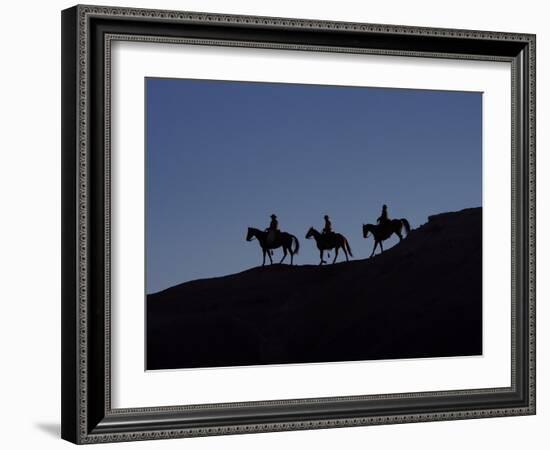 Cowboys in Silhouette-Terry Eggers-Framed Photographic Print