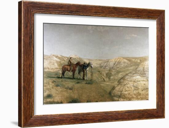 Cowboys in the Badlands, c.1887-Thomas Cowperthwait Eakins-Framed Giclee Print