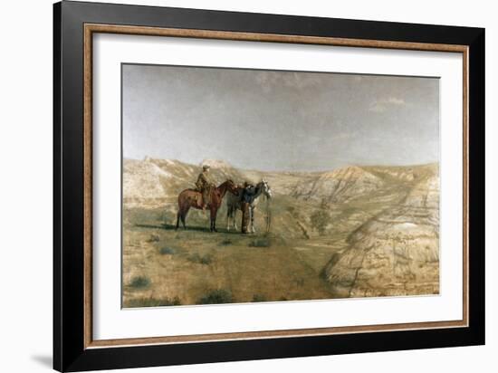 Cowboys in the Badlands, c.1887-Thomas Cowperthwait Eakins-Framed Giclee Print