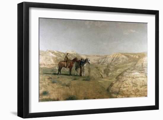 Cowboys in the Badlands, c.1887-Thomas Cowperthwait Eakins-Framed Giclee Print