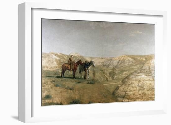 Cowboys in the Badlands, c.1887-Thomas Cowperthwait Eakins-Framed Giclee Print