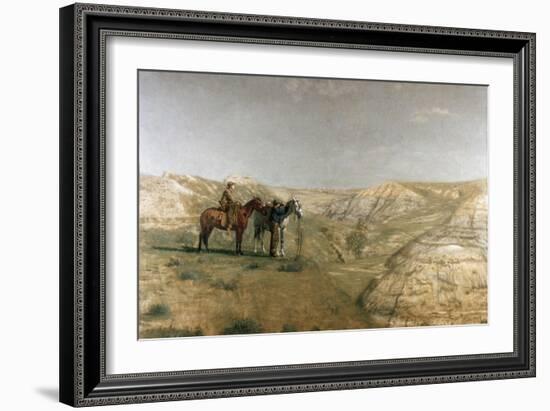 Cowboys in the Badlands, c.1887-Thomas Cowperthwait Eakins-Framed Giclee Print