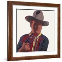 Cowboys & Indians: John Wayne, 1986-Andy Warhol-Framed Art Print