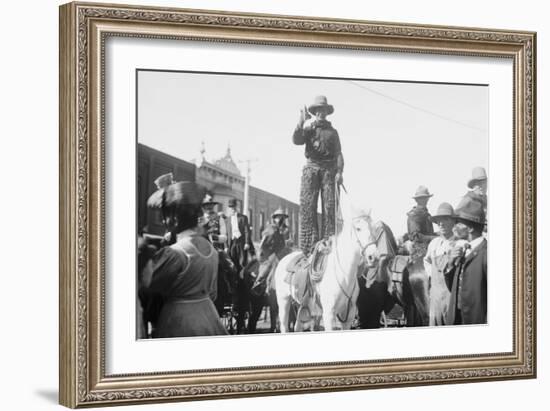 Cowboys Mixes the Eclipse-null-Framed Art Print