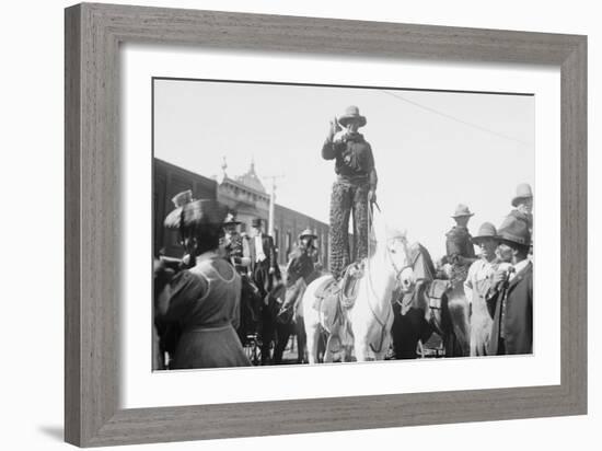 Cowboys Mixes the Eclipse-null-Framed Art Print