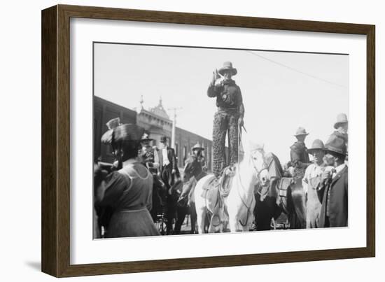 Cowboys Mixes the Eclipse-null-Framed Art Print