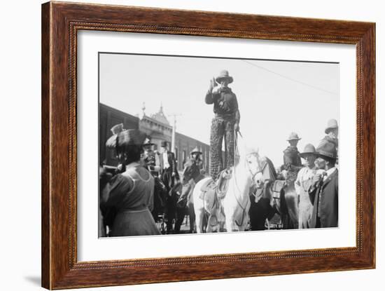 Cowboys Mixes the Eclipse-null-Framed Art Print