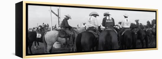 Cowboys on Horses at Rodeo, Wichita Falls, Texas, USA-null-Framed Stretched Canvas