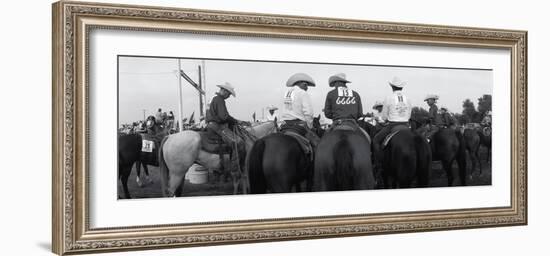 Cowboys on Horses at Rodeo, Wichita Falls, Texas, USA-null-Framed Photographic Print