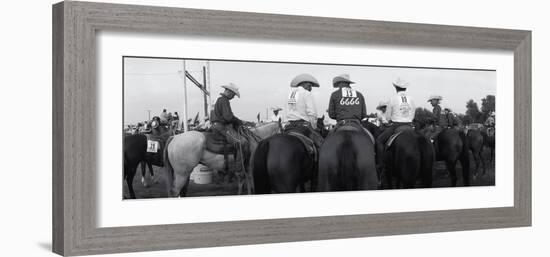 Cowboys on Horses at Rodeo, Wichita Falls, Texas, USA-null-Framed Photographic Print