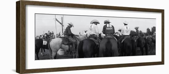 Cowboys on Horses at Rodeo, Wichita Falls, Texas, USA-null-Framed Photographic Print