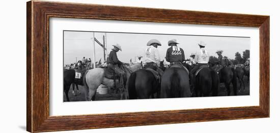 Cowboys on Horses at Rodeo, Wichita Falls, Texas, USA-null-Framed Photographic Print