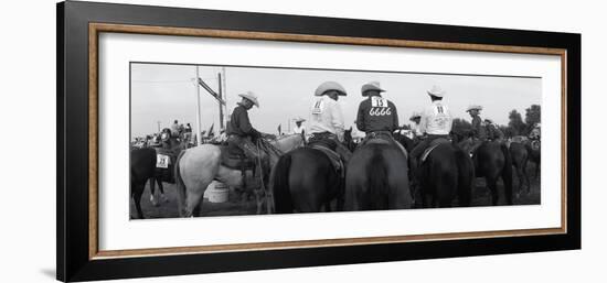 Cowboys on Horses at Rodeo, Wichita Falls, Texas, USA-null-Framed Photographic Print