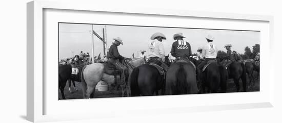 Cowboys on Horses at Rodeo, Wichita Falls, Texas, USA-null-Framed Photographic Print