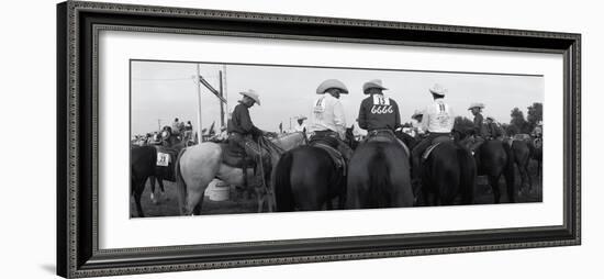 Cowboys on Horses at Rodeo, Wichita Falls, Texas, USA-null-Framed Photographic Print