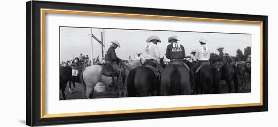 Cowboys on Horses at Rodeo, Wichita Falls, Texas, USA-null-Framed Photographic Print