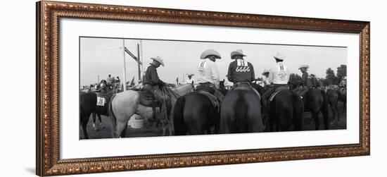Cowboys on Horses at Rodeo, Wichita Falls, Texas, USA-null-Framed Photographic Print