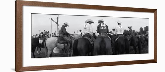 Cowboys on Horses at Rodeo, Wichita Falls, Texas, USA-null-Framed Photographic Print