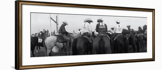 Cowboys on Horses at Rodeo, Wichita Falls, Texas, USA-null-Framed Photographic Print