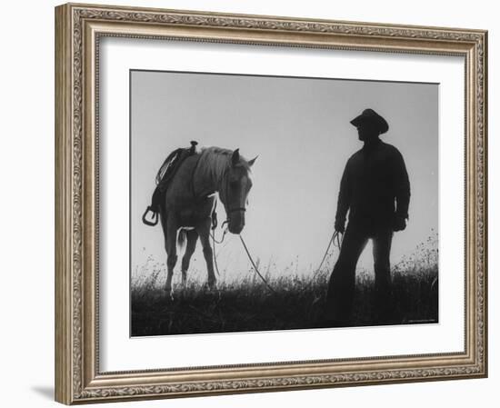 Cowboys on Long Cattle Drive from S. Dakota to Nebraska-Grey Villet-Framed Photographic Print