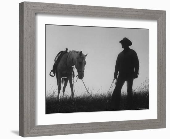 Cowboys on Long Cattle Drive from S. Dakota to Nebraska-Grey Villet-Framed Photographic Print