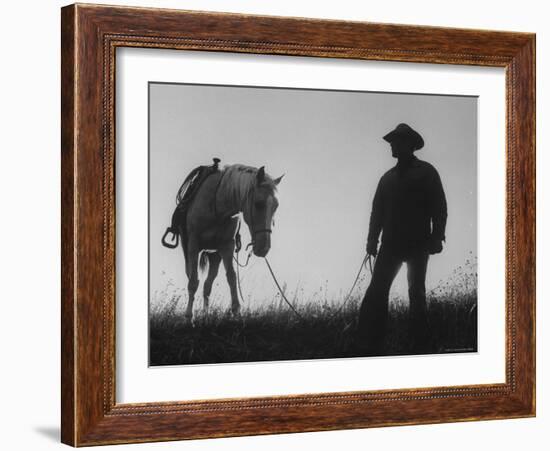 Cowboys on Long Cattle Drive from S. Dakota to Nebraska-Grey Villet-Framed Photographic Print