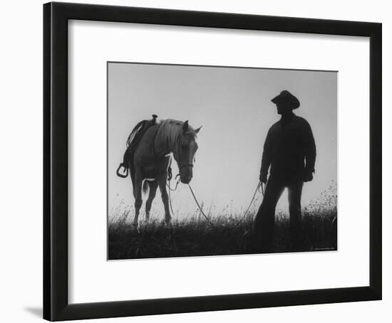 Cowboys on Long Cattle Drive from S. Dakota to Nebraska-Grey Villet-Framed Photographic Print