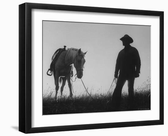 Cowboys on Long Cattle Drive from S. Dakota to Nebraska-Grey Villet-Framed Photographic Print