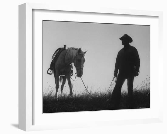 Cowboys on Long Cattle Drive from S. Dakota to Nebraska-Grey Villet-Framed Photographic Print