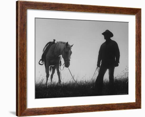 Cowboys on Long Cattle Drive from S. Dakota to Nebraska-Grey Villet-Framed Photographic Print