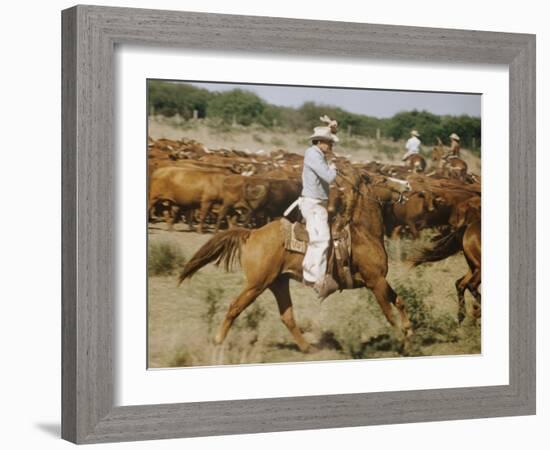 Cowboys on the King Range, TX-Eliot Elisofon-Framed Photographic Print