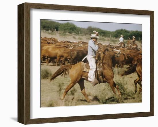 Cowboys on the King Range, TX-Eliot Elisofon-Framed Photographic Print